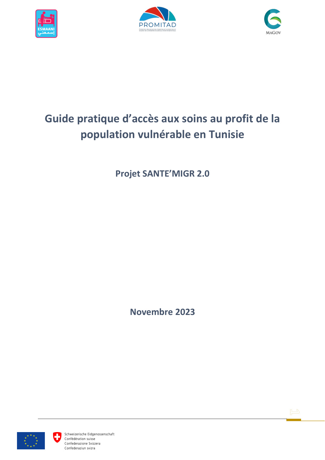 Guide pratique d’accès aux soins au profit de la population vulnérable en Tunisie